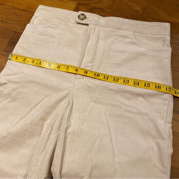 Vanilla Corduroy High Waisted Straight Leg with slight Barrel Leg Pants, Canada - Picture 10 of 13